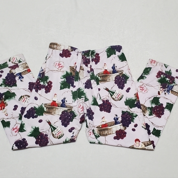 RARE Vintage Nick & Nora I Love Lucy Italian Movie Cotton Flannel Pajama Set Sm - Picture 11 of 16